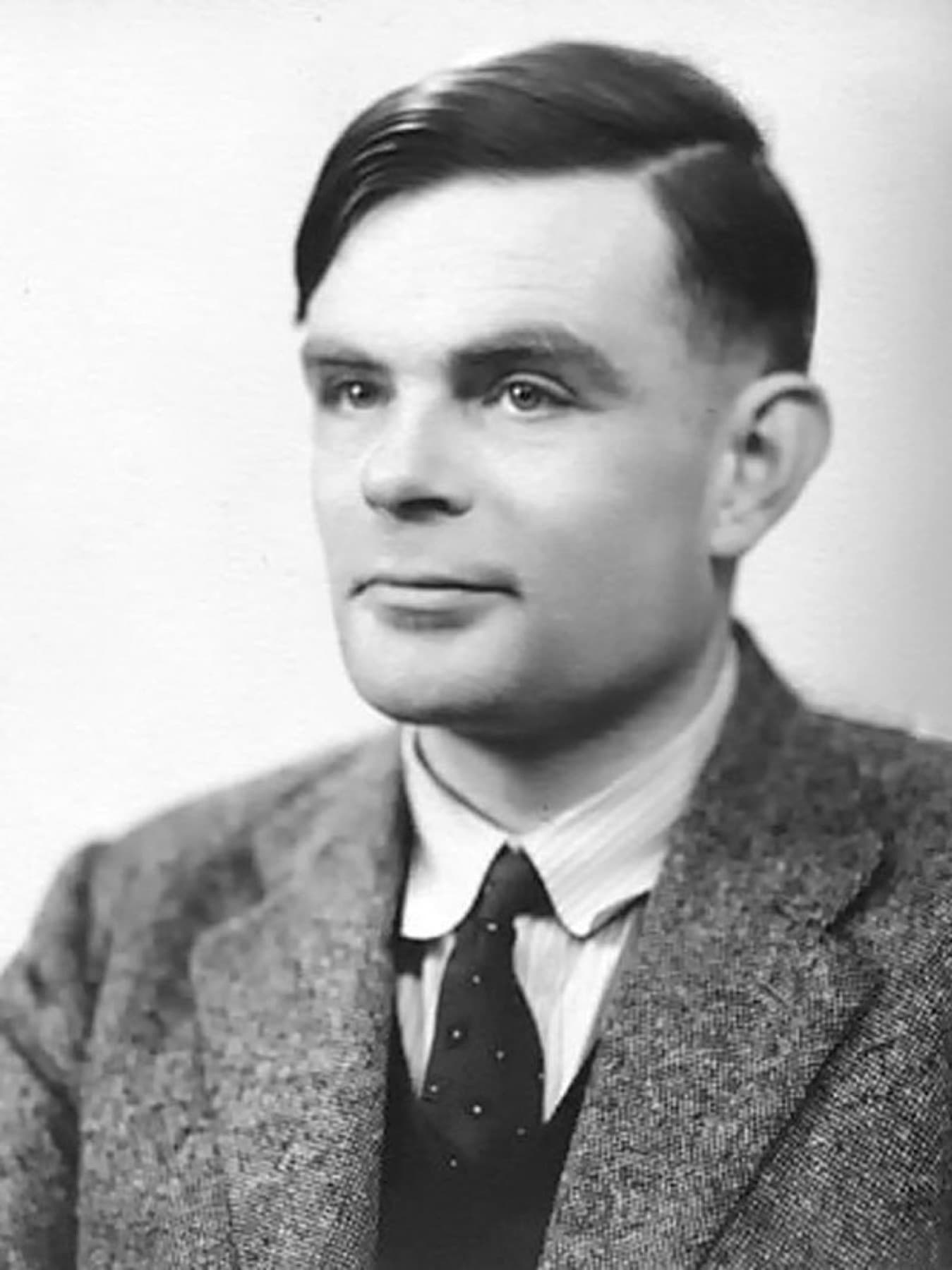 Studio portrait of Alan Turing taken in 1951